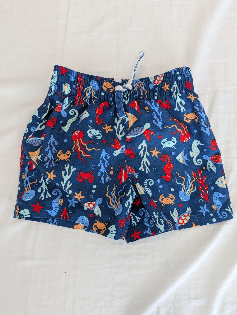Joe Fresh Ocean Print Swim Shorts Size 6-12 Months